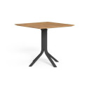 Meg Tavolo pranzo pieghevole + squared top Talenti vista finitura Charcoal-Accoya wood natural teak