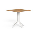 Meg Tavolo pranzo pieghevole + squared top Talenti vista finitura  White-Accoya wood natural teak