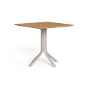 Meg Tavolo pranzo pieghevole + squared top Talenti vista finitura Warm-White-Accoya wood natural teak