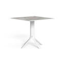 Meg Tavolo pranzo pieghevole + squared top Talenti vista finitura White-HPL Light Metal