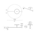 Melanocetus pl lampada da soffitto Contardi dimensioni