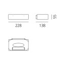 Artemide Melete lampada da parete dimensioni