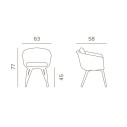 Melrose Armchair Grattoni dimensioni