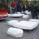 Meteor pouf panchina Serralunga Outdoor Design ambientazione