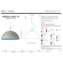 Mezza Luna 1 Cemento sospensione In-es.artdesign scheda tecnica