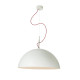 Mezza Luna 1 sospensione In-es.artdesign bianco-interno bianco cavo rosso