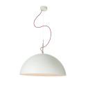 Mezza Luna 2 sospensione In-es.artdesign bianco-interno bianco cavo rosso