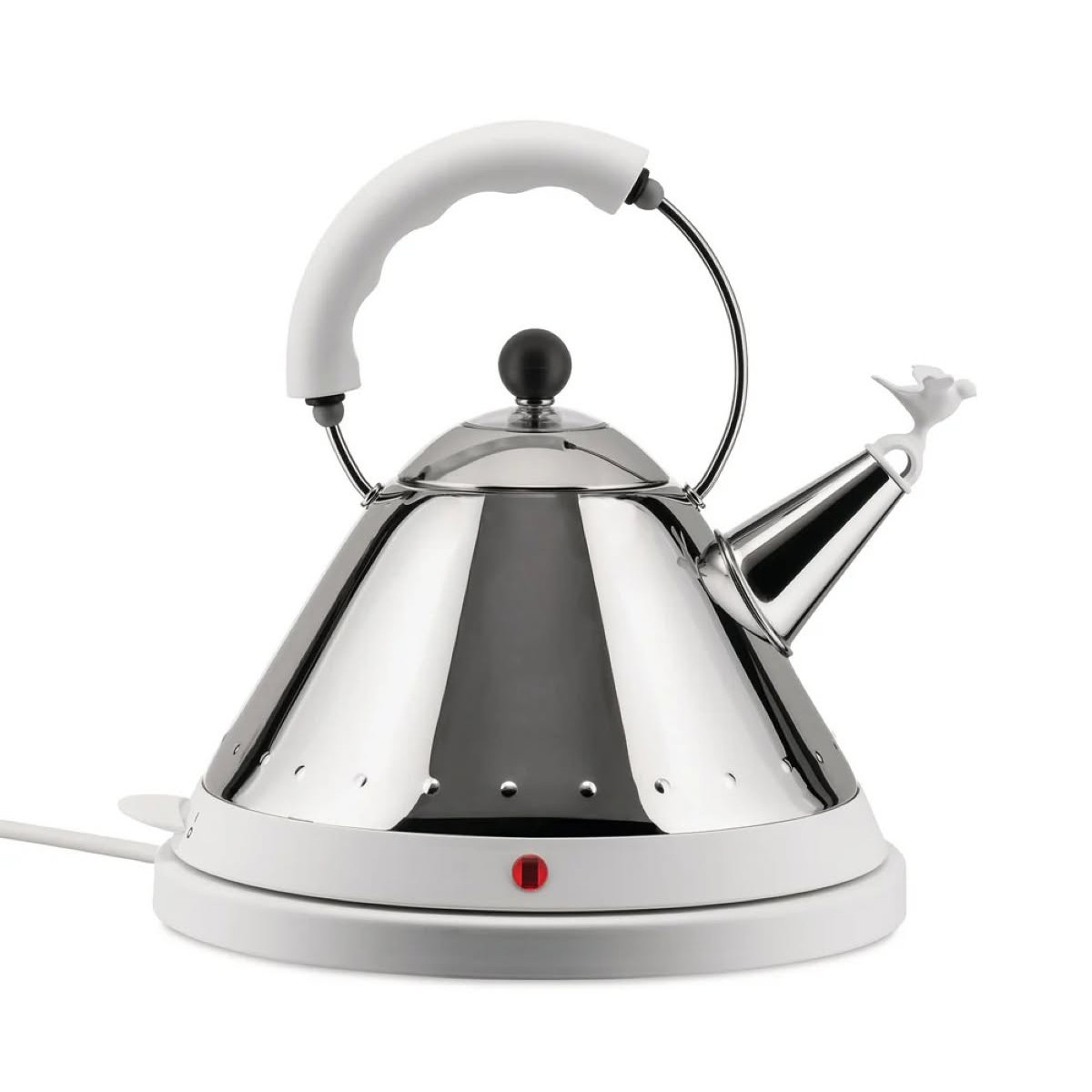 Alessi MG32 W Bollitore elettrico cordless Acciaio-Bianco