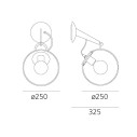 Artemide Miconos lampada da parete dimensioni
