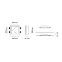 Microcosmi Mirage 2524D Lampada a incasso a parete 9010 novantadieci dimensioni