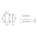 Microcosmi Tall 2524C Lampada a incasso a parete 9010 novantadieci dimensioni
