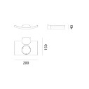 Artemide Microsurf lampada da parete dimensioni