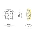Mida Applique lampada da parete Amber Slamp dimensioni