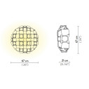 Mida Ceiling-Wall large lampada da soffitto-parete White-Platinum Slamp dimensioni
