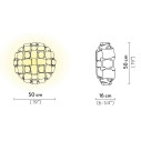 Mida Ceiling-Wall medium lampada da soffitto-parete White-Platinum Slamp dimensioni