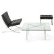 Knoll Mies Van Der Rohe Barcelona Relax Sgabello Pelle Venezia Edizione Speciale vista