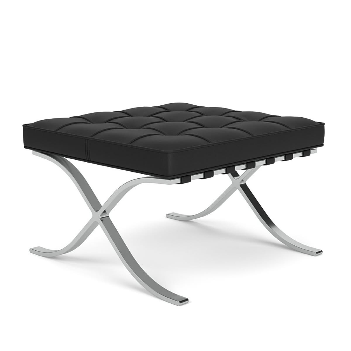 Knoll Mies Van Der Rohe Barcelona Relax Sgabello Pelle Venezia Edizione Speciale