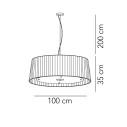 Milleluci Ø 100 H 35 lampada a sospensione Modo Luce dimensioni