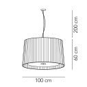 Milleluci Ø 100 H 60 lampada a sospensione Modo Luce dimensioni