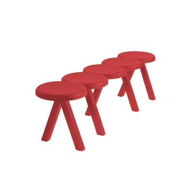 Driade Millepiedi Sgabello rosso