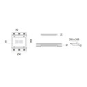 Milli Double 4193F Faretto a incasso a plafone 9010 novantadieci dimensioni