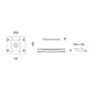 Milli Round 4194 Faretto a incasso a plafone 9010 novantadieci dimensioni