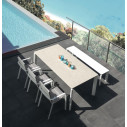 Milo Tavolo da pranzo estendibile 160 x 95 in ceramica Talenti Outdoor ambientazione