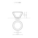 Ming Large vaso Ø 80 Serralunga dimensioni