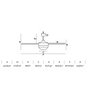 Ventilatore a soffitto Mini Icaria S Faro dimensioni