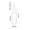 Mix & Match Collins 5511B lampada a sospensione 9010 novantadieci dimensioni