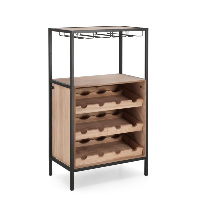 Mobile Portabottiglie 12P Isaac Nero 51x91H 