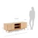 Mobile TV Seleb 2 ante in legno massello di mango 160 x 56 cm dimensioni