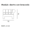Modì Modulo Angolare DX Myyour dimensioni