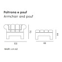 Modì Poltrona Myyour dimensioni