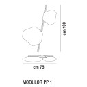 Modulor PP 1 lampada da parete Vistosi dimensioni