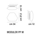 Modulor PP M lampada da soffitto Vistosi dimensioni