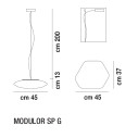 Modulor SP G lampada a sospensione Vistosi dimensioni