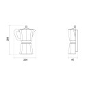 Moka 2516M lampada a parete 9010 novantadieci dimensioni