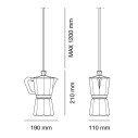 Moka 2516Q lampada a sospensione 9010 novantadieci dimensioni