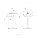 Molly 556.31 lampada da tavolo Tooy dimensioni