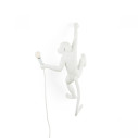 Monkey Lamp Hanging Right Hand White Seletti vista