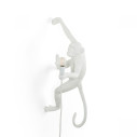 Monkey Lamp Hanging Right Hand White Seletti vista