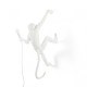 Monkey Lamp Hanging Right Hand White Seletti vista
