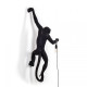 Monkey Lamp Hanging Left Hand Black Outdoor Seletti vista