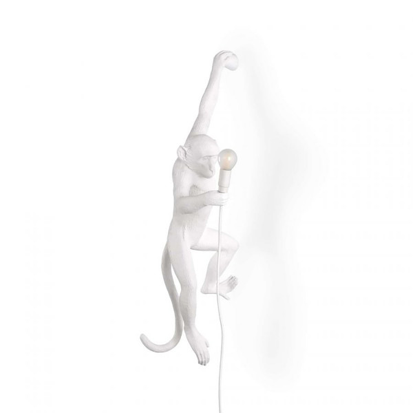 Monkey Lamp Hanging Left Hand White Outdoor Seletti