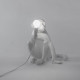 Monkey Lamp Sitting White Seletti dettaglio