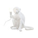 Monkey Lamp Sitting White Seletti vista