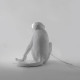 Monkey Lamp Sitting White Seletti dettaglio