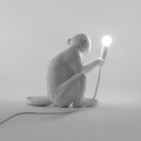 Monkey Lamp Sitting White Seletti dettaglio