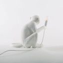 Monkey Lamp Sitting White Seletti vista